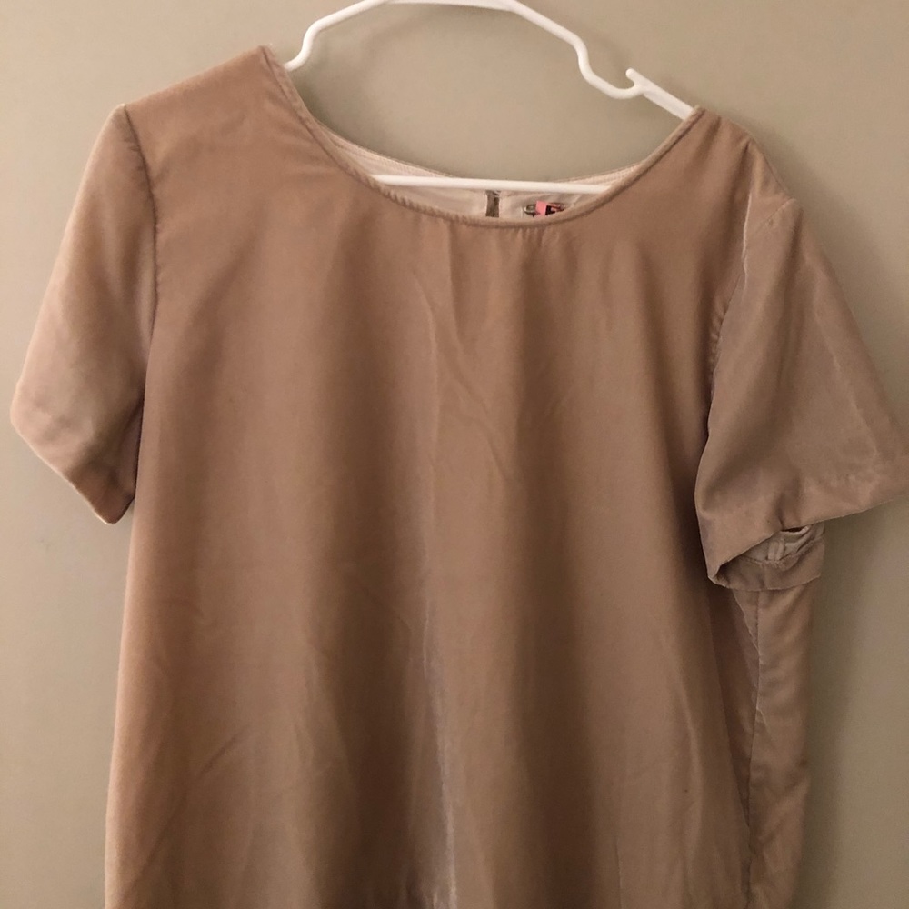 Velvet/suede material Jcrew top